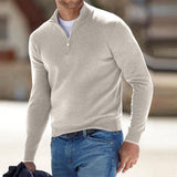 Comfortable Men's Sweater with Zip - Milo