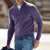 Comfortable Men's Sweater with Zip - Milo