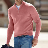 Comfortable Men's Sweater with Zip - Milo