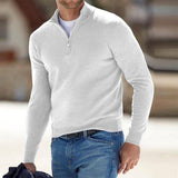 Comfortable Men's Sweater with Zip - Milo