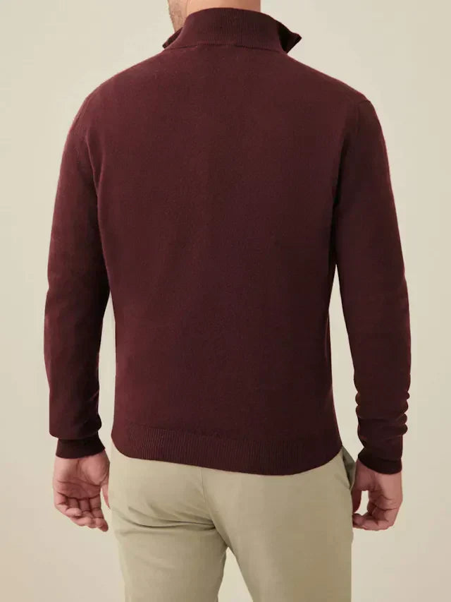 Comfortable Men's Zip-up Sweater - Lucas - 3