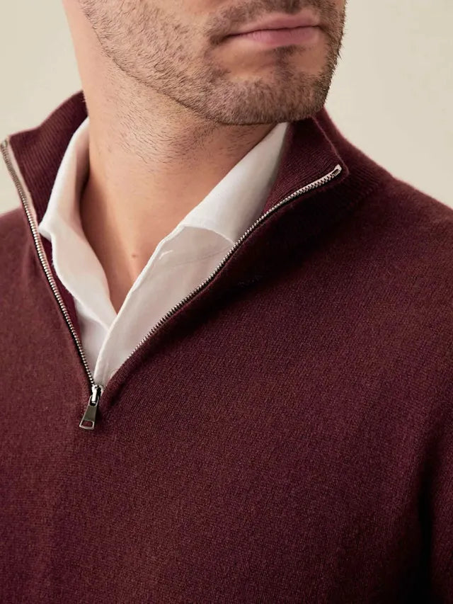 Comfortable Men's Zip-up Sweater - Lucas - 4