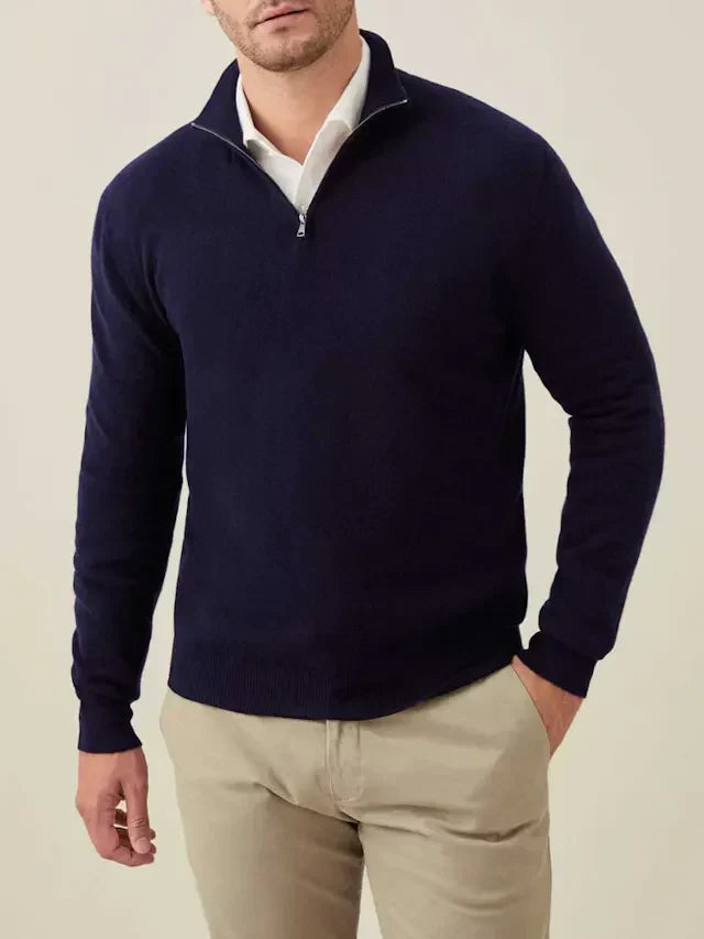 Comfortable Men's Zip-up Sweater - Lucas - 16