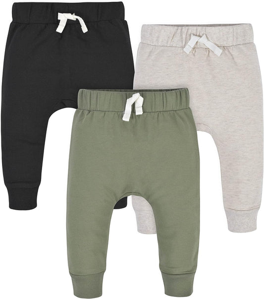 3-Pack Comfortable Toddler Jogging Pants - Soft & Stretchy Essentials for Active Kids