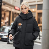 Comfortable Women's Winter Coat with Down Filling - Amelina
