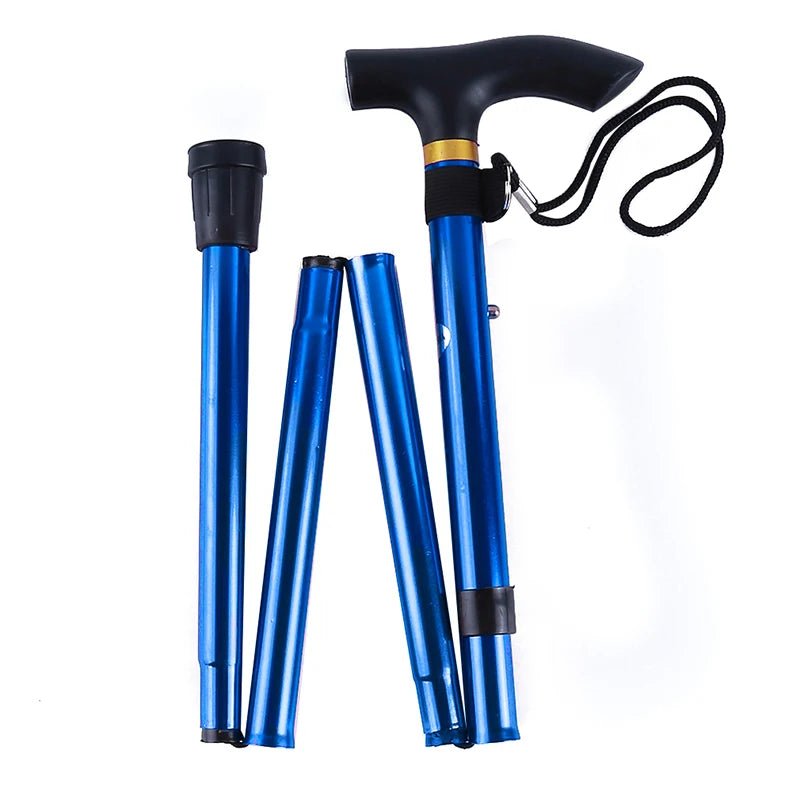Adjustable Lightweight Aluminum Walking Stick for Seniors - Ergonomic Grip & Slip-Resistant Tip for Enhanced Stability