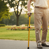 Adjustable Lightweight Aluminum Walking Stick for Seniors - Ergonomic Grip & Slip-Resistant Tip for Enhanced Stability
