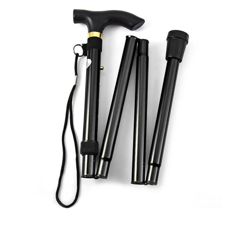Adjustable Lightweight Aluminum Walking Stick for Seniors - Ergonomic Grip & Slip-Resistant Tip for Enhanced Stability