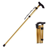 Adjustable Lightweight Aluminum Walking Stick for Seniors - Ergonomic Grip & Slip-Resistant Tip for Enhanced Stability