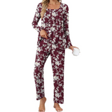 Cozy Laetitia 2-Piece Lounge Pajama Set with Pockets - Perfect for Relaxation