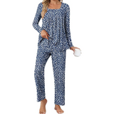 Cozy Laetitia 2-Piece Lounge Pajama Set with Pockets - Perfect for Relaxation