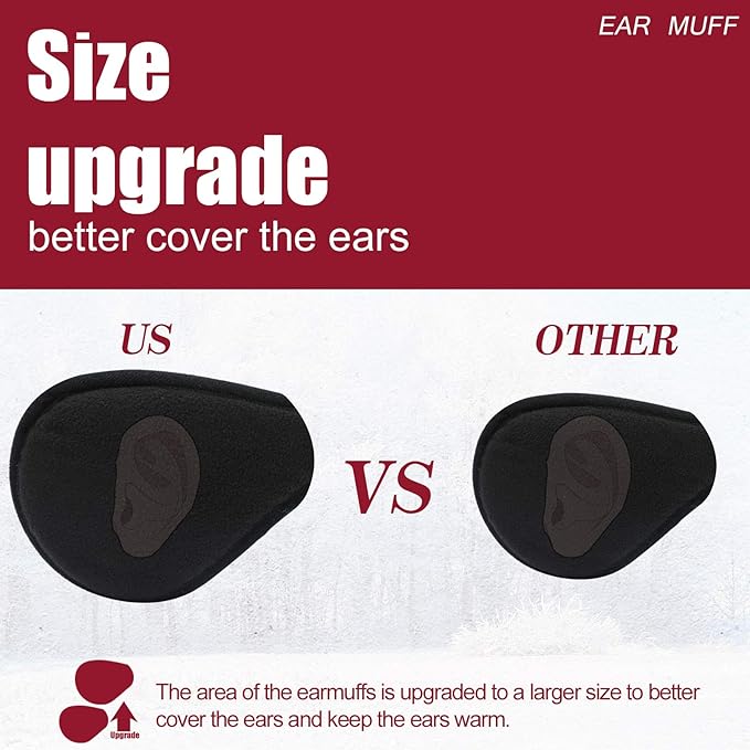 SnugMuffs Comfy Foldable Fleece Ear Covers - Warm, Lightweight, and Portable Ear Protection