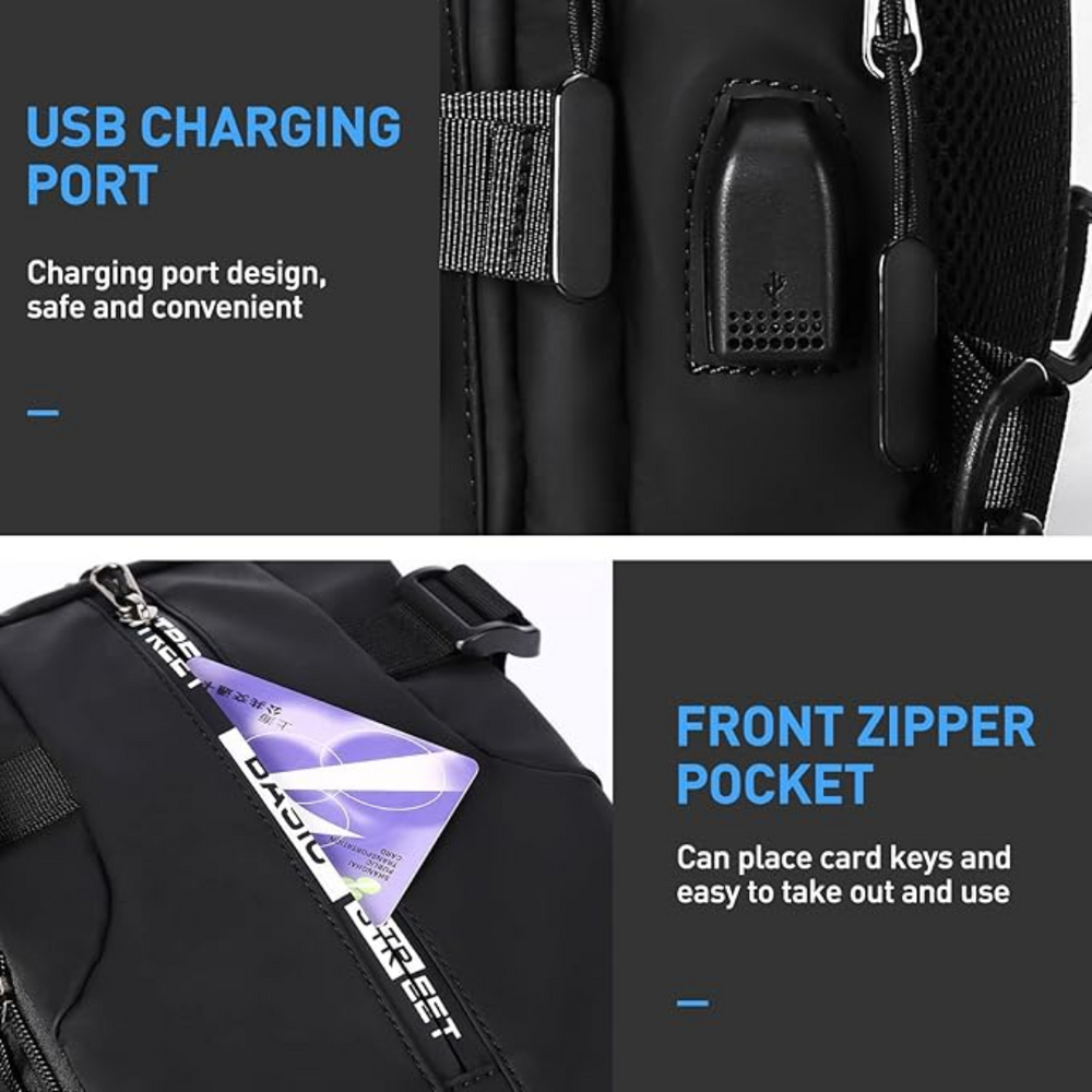 UrbanLite Compact Crossbody Sling Backpack - Lightweight, Stylish & Versatile Travel Bag