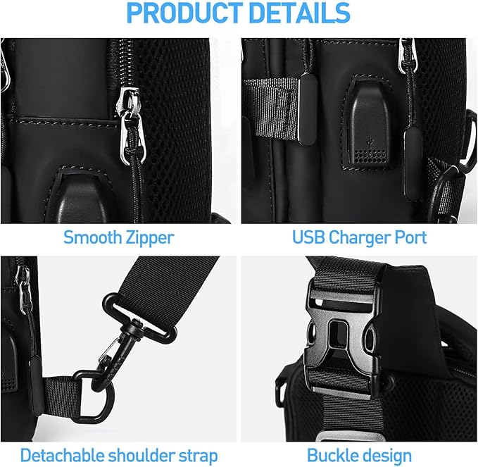 UrbanLite Compact Crossbody Sling Backpack - Lightweight, Stylish & Versatile Travel Bag