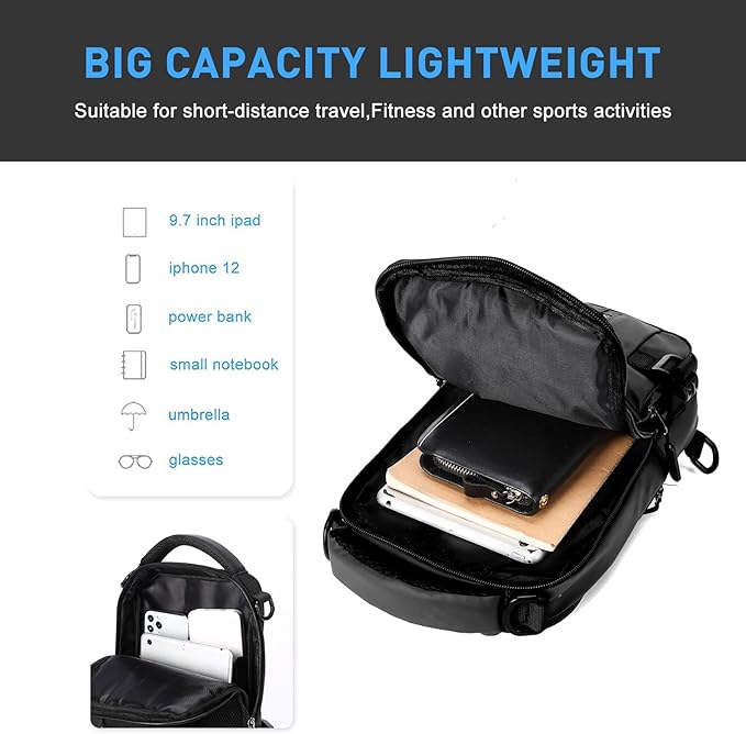 UrbanLite Compact Crossbody Sling Backpack - Lightweight, Stylish & Versatile Travel Bag