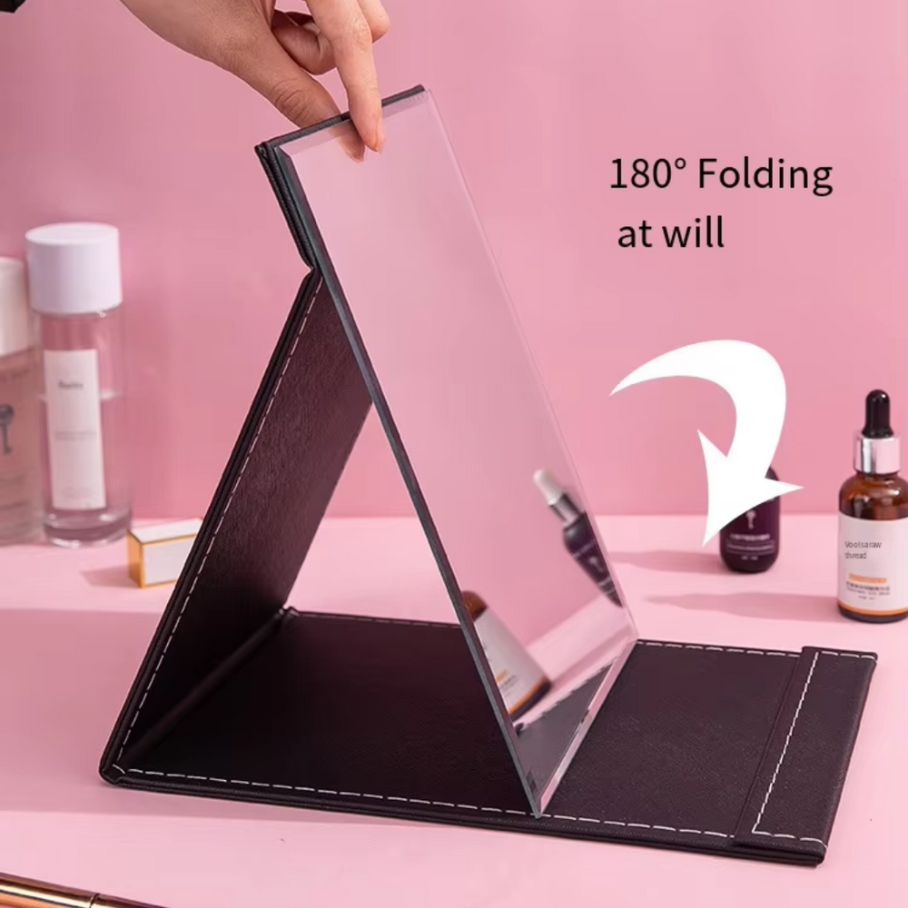 Portable Compact Make-Up Mirror with Adjustable Stand - Perfect for Travel and Vanity Use