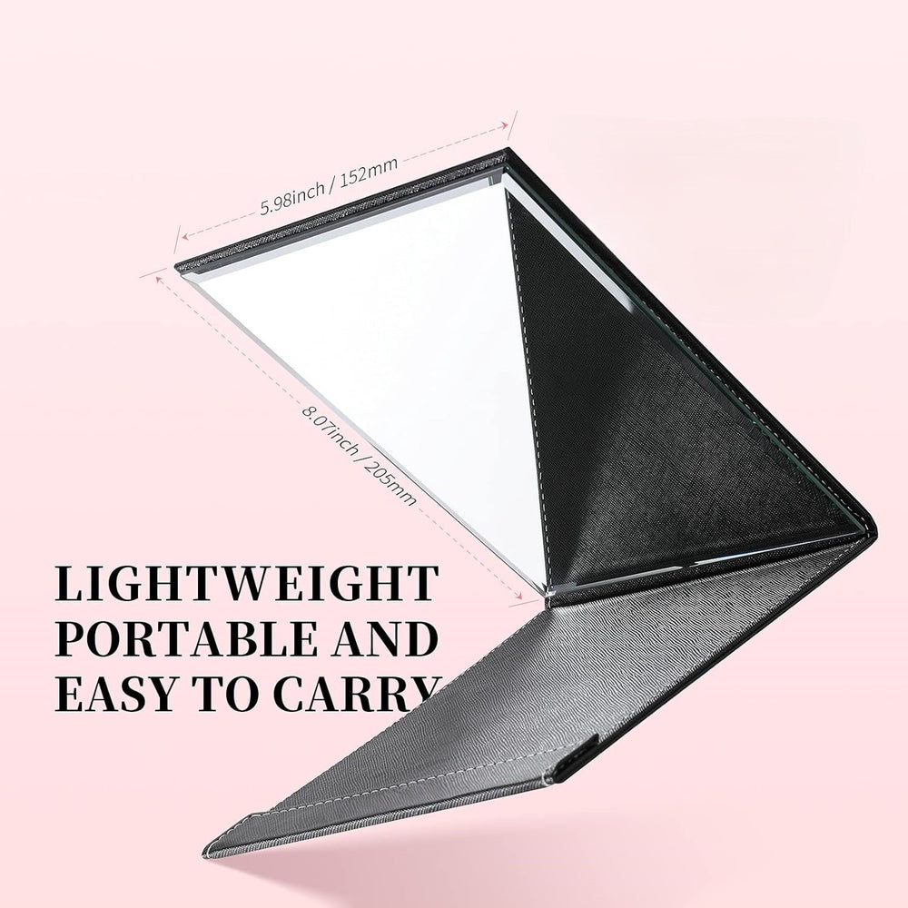 Portable Compact Make-Up Mirror with Adjustable Stand - Perfect for Travel and Vanity Use