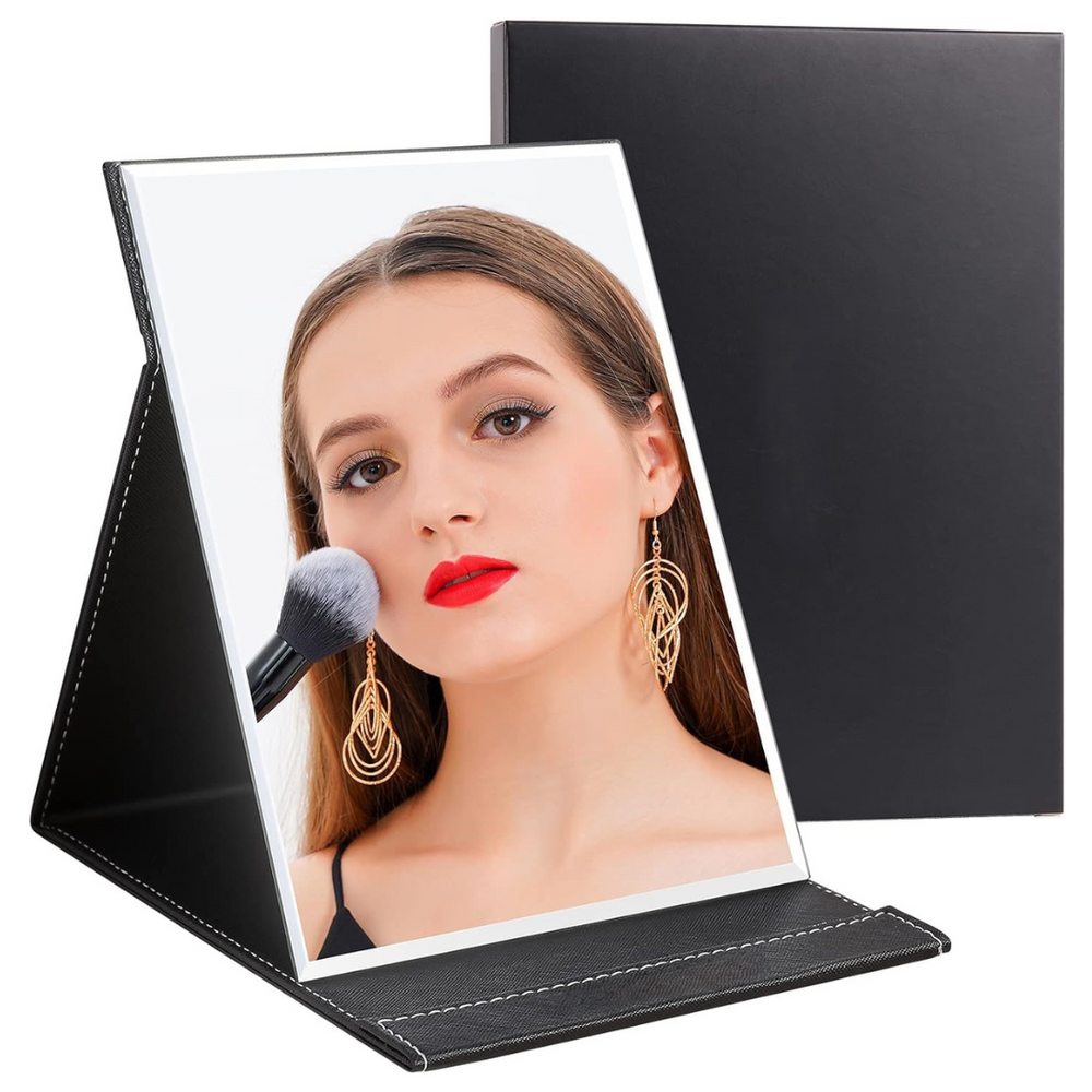 Portable Compact Make-Up Mirror with Adjustable Stand - Perfect for Travel and Vanity Use