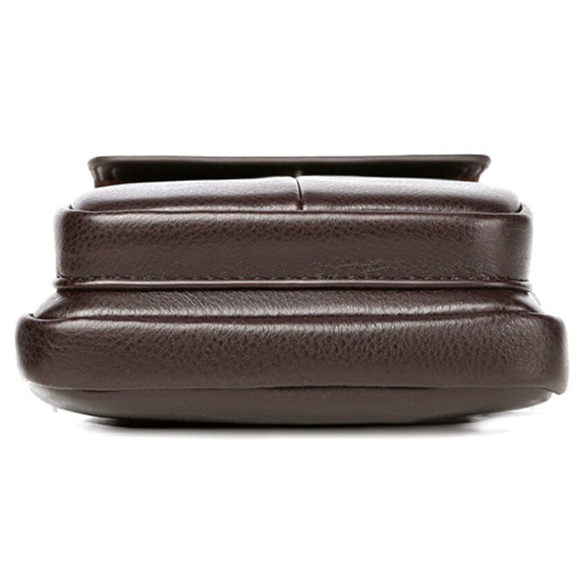 Men's Compact PU Leather Crossbody Bag with Adjustable Strap - Stylish & Versatile Travel Accessory