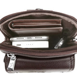 Men's Compact PU Leather Crossbody Bag with Adjustable Strap - Stylish & Versatile Travel Accessory