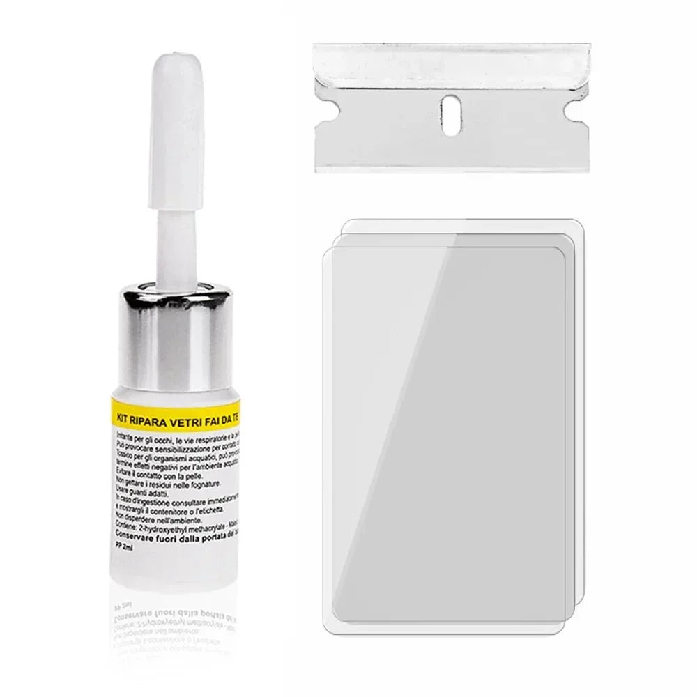 Premium Windshield Crack and Chip Repair Kit - Restore and Strengthen Damaged Auto Glass