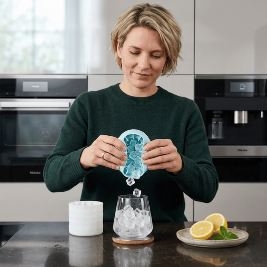 Silicone Ice Cube Tray – Lidded, Stackable & Cooling Design