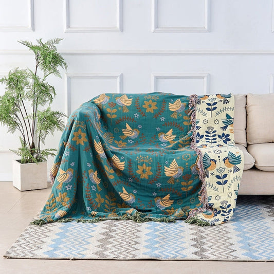 Cooling Throw Blanket – Reversible, Decorative & Layered Design