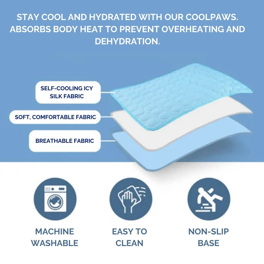 CoolPaws Dog Cooling Mat - Premium Pet Cooling Pad for Hot Weather Relief | Durable, Non-Toxic & Easy to Clean