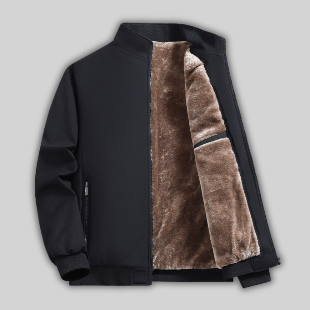 Men's high neck coat, view 2