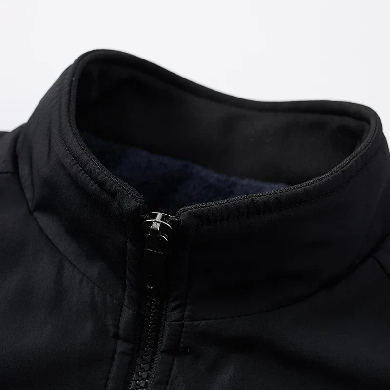 Men's high neck coat, view 4
