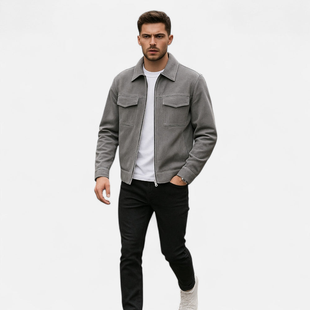 Men's zip-up coat, view 2