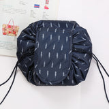 Portable Drawstring Cosmetic & Toiletry Bag - Travel-Friendly Makeup Organizer with Waterproof Lining