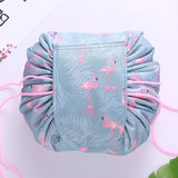 Portable Drawstring Cosmetic & Toiletry Bag - Travel-Friendly Makeup Organizer with Waterproof Lining