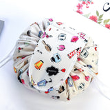 Portable Drawstring Cosmetic & Toiletry Bag - Travel-Friendly Makeup Organizer with Waterproof Lining