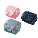 Portable Drawstring Cosmetic & Toiletry Bag - Travel-Friendly Makeup Organizer with Waterproof Lining