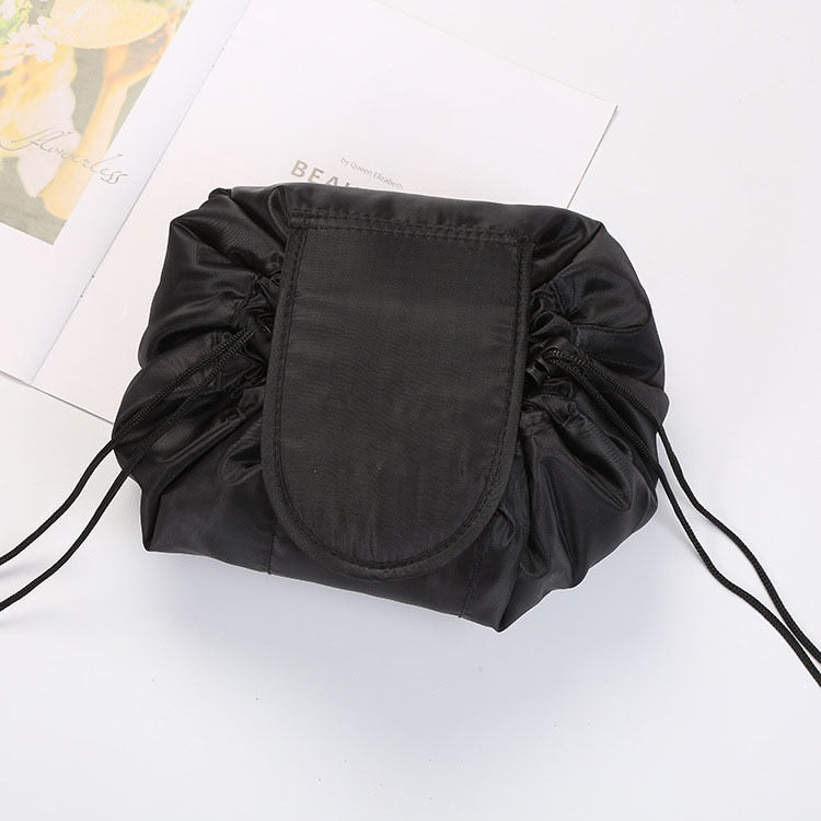 Portable Drawstring Cosmetic & Toiletry Bag - Travel-Friendly Makeup Organizer with Waterproof Lining