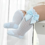 Adorable Cotton Baby Socks with Oversized Bow - Soft, Comfortable, and Stylish for Infants