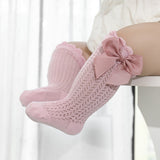 Adorable Cotton Baby Socks with Oversized Bow - Soft, Comfortable, and Stylish for Infants