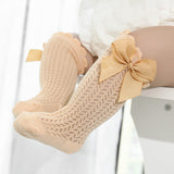 Adorable Cotton Baby Socks with Oversized Bow - Soft, Comfortable, and Stylish for Infants