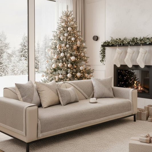 Sofa Cover Protector – Cotton, Non-Slip & Furniture-Friendly Design
