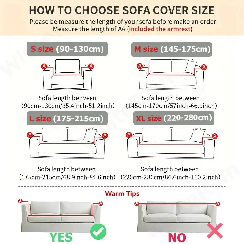 COUCHWRAP Non-Slip Sofa Cover - Comfortable & Durable Furniture Protector for All Couch Styles
