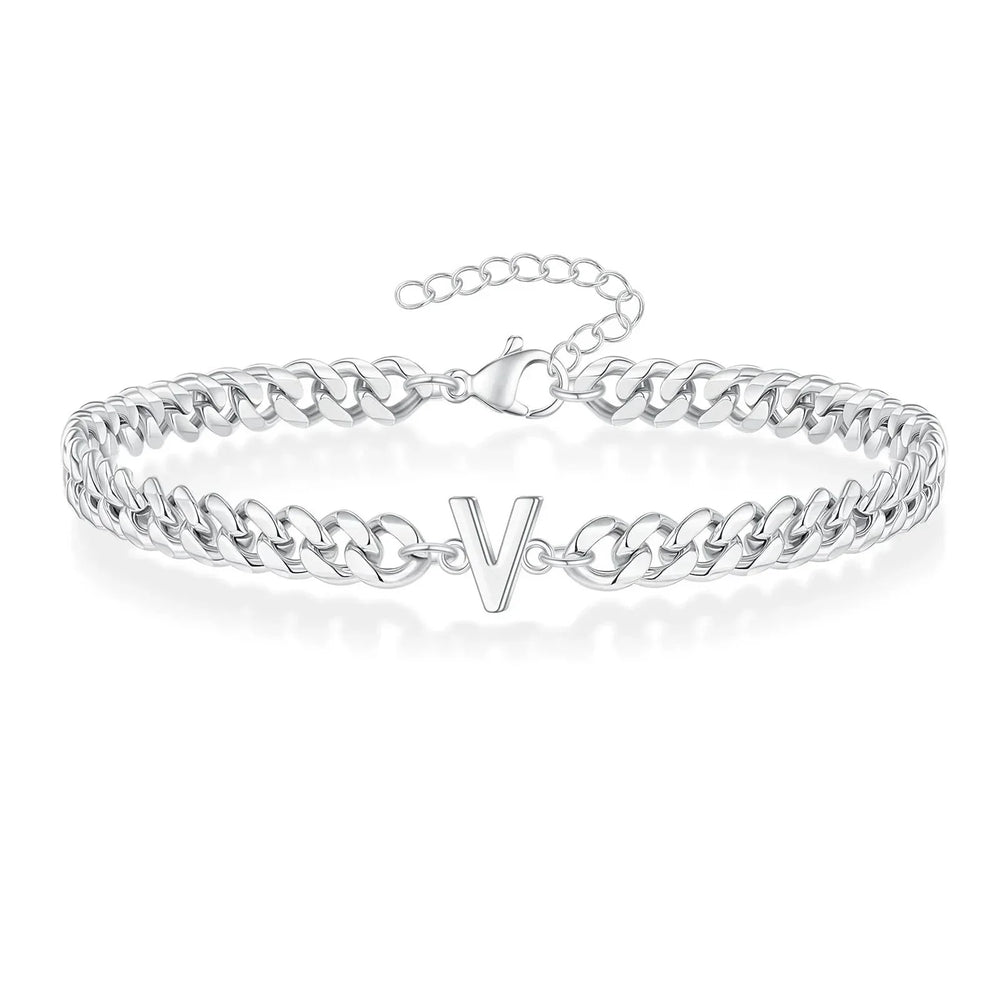 BowLift | Couples Letter Initial Cuban Bracelet