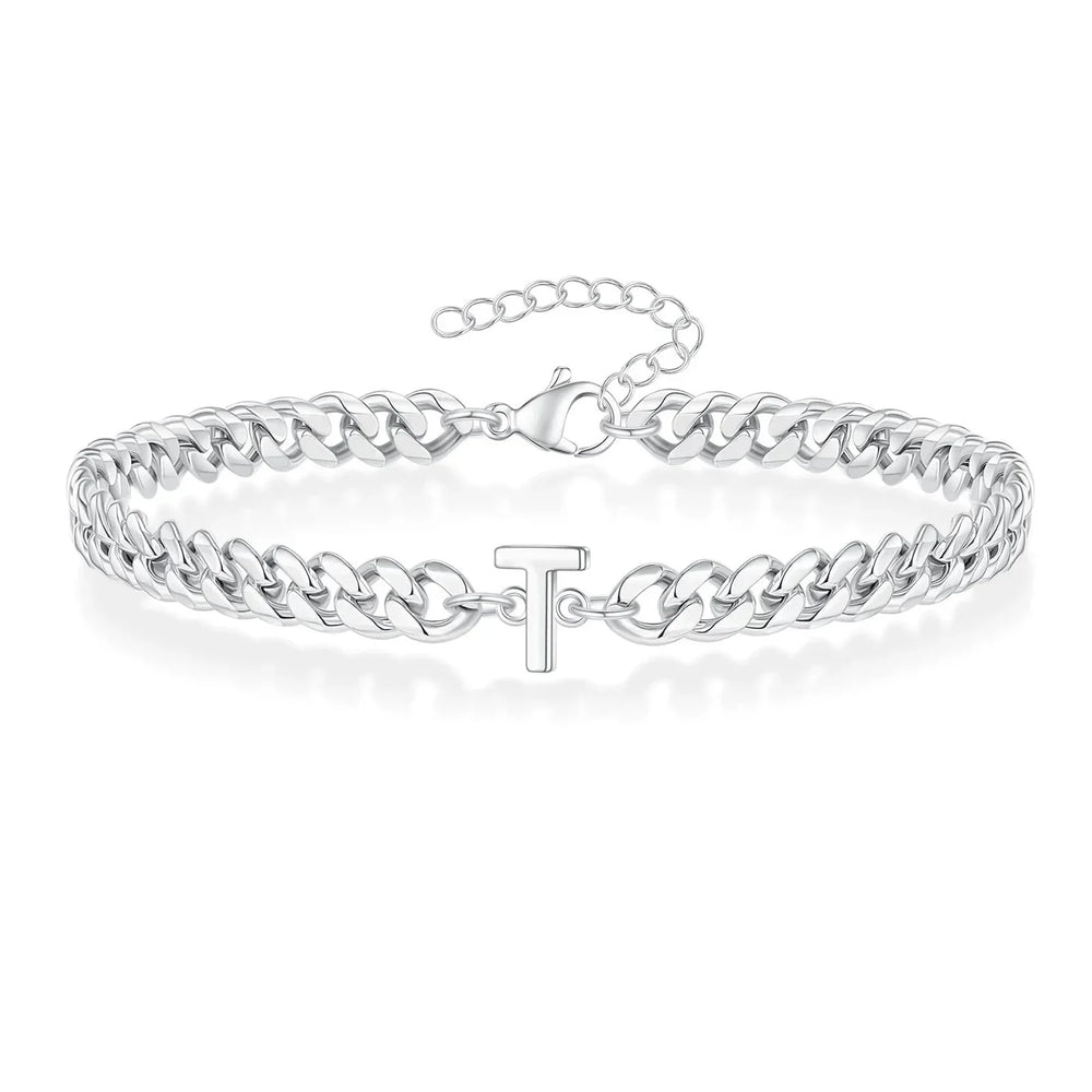 BowLift | Couples Letter Initial Cuban Bracelet