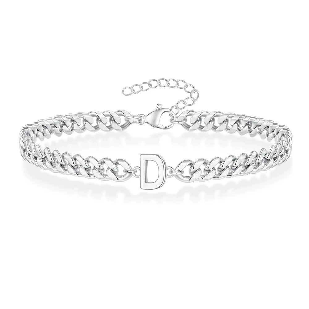 BowLift | Couples Letter Initial Cuban Bracelet