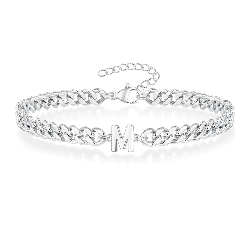 BowLift | Couples Letter Initial Cuban Bracelet