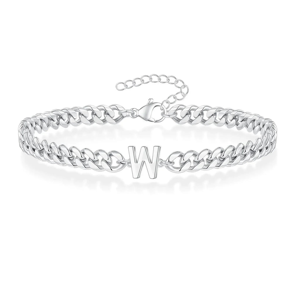 BowLift | Couples Letter Initial Cuban Bracelet