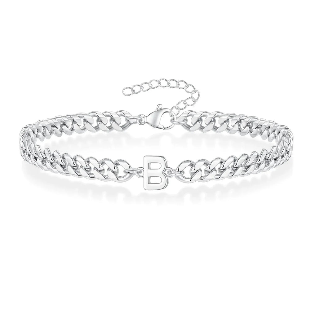 BowLift | Couples Letter Initial Cuban Bracelet