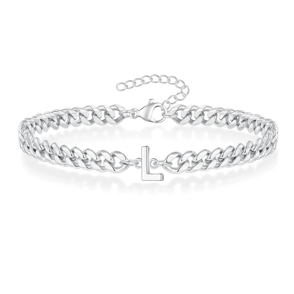 BowLift | Couples Letter Initial Cuban Bracelet