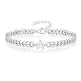 BowLift | Couples Letter Initial Cuban Bracelet