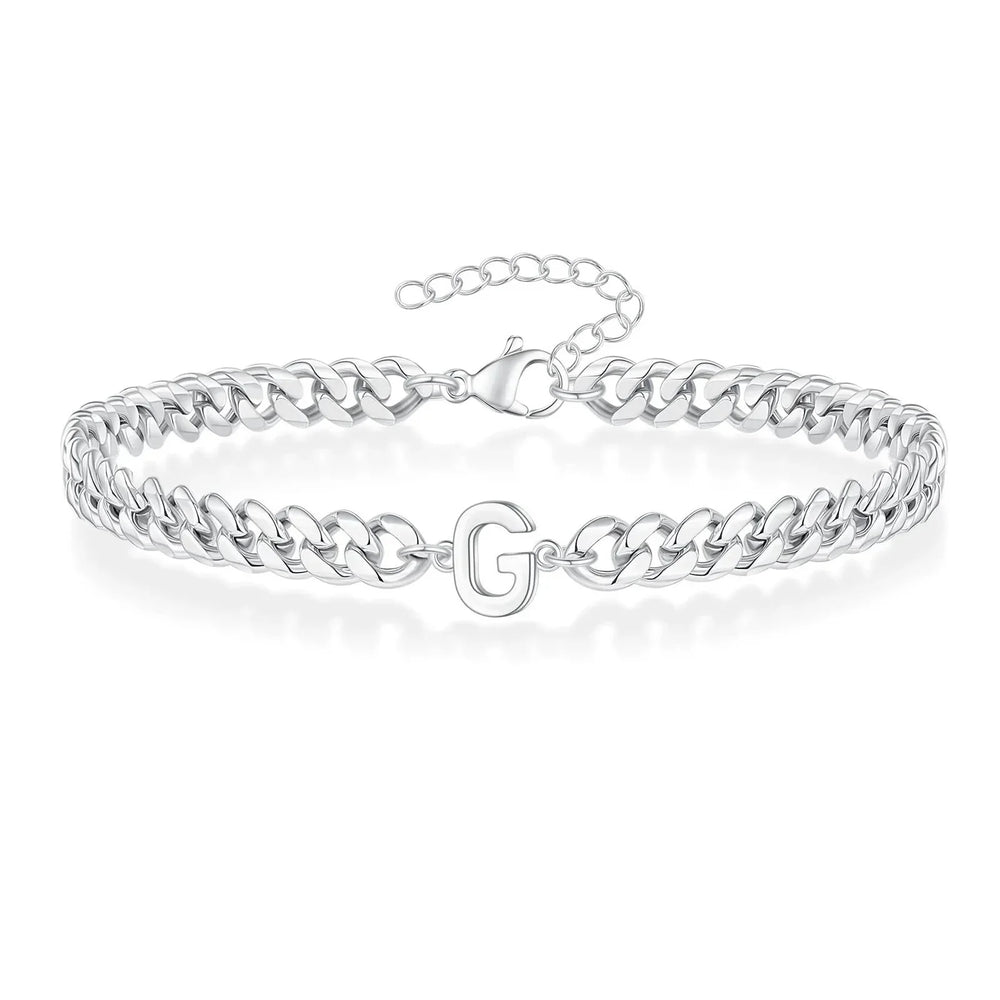 BowLift | Couples Letter Initial Cuban Bracelet